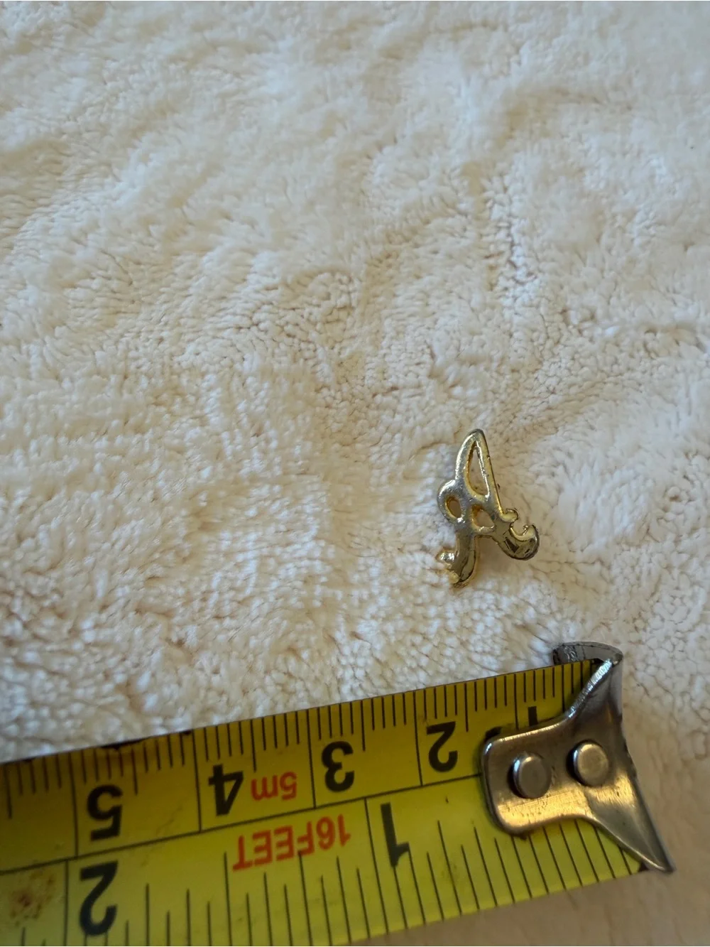 Vintage Gold Script 'A' lapel Accent Pin